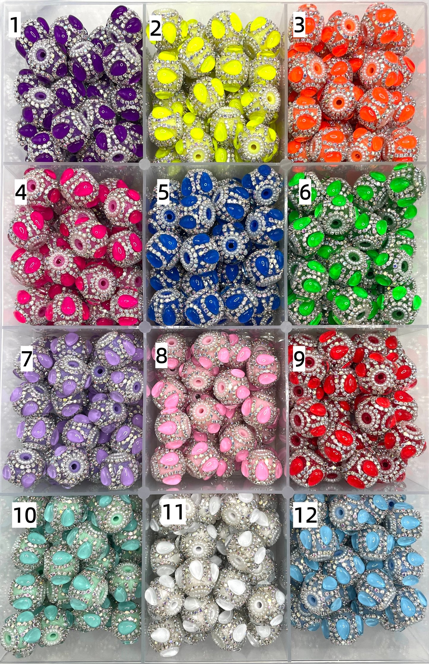 Chain beads Chain Waterdrop Rhinestone Pearl gasket Random Mix