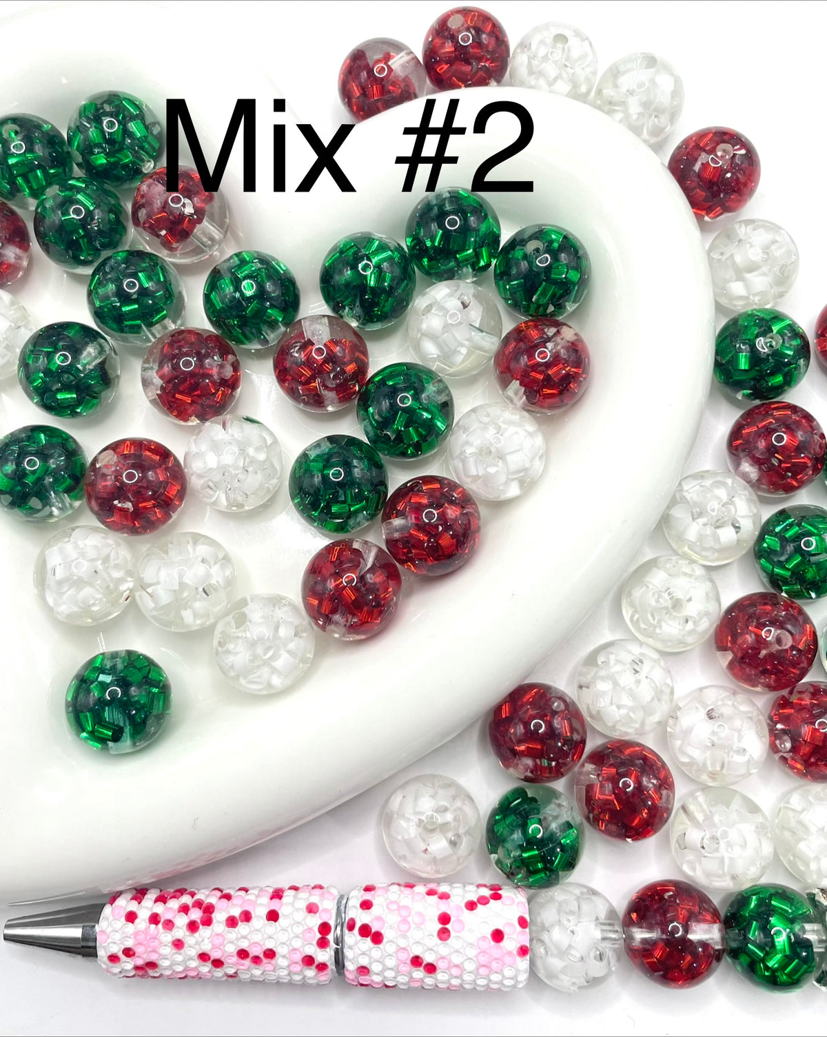 chrismas beads acrylic beas 16mm