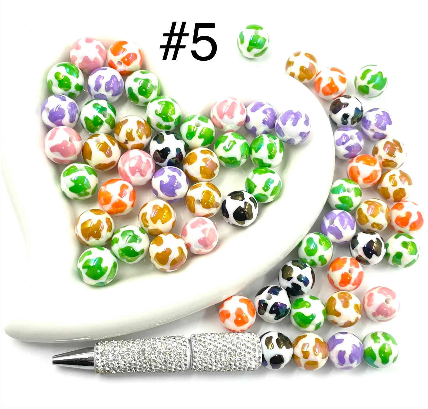 Acrylic beads glitter Shimmering luster Lava beads Cat's eye beads Various styles and types of beads 16mm