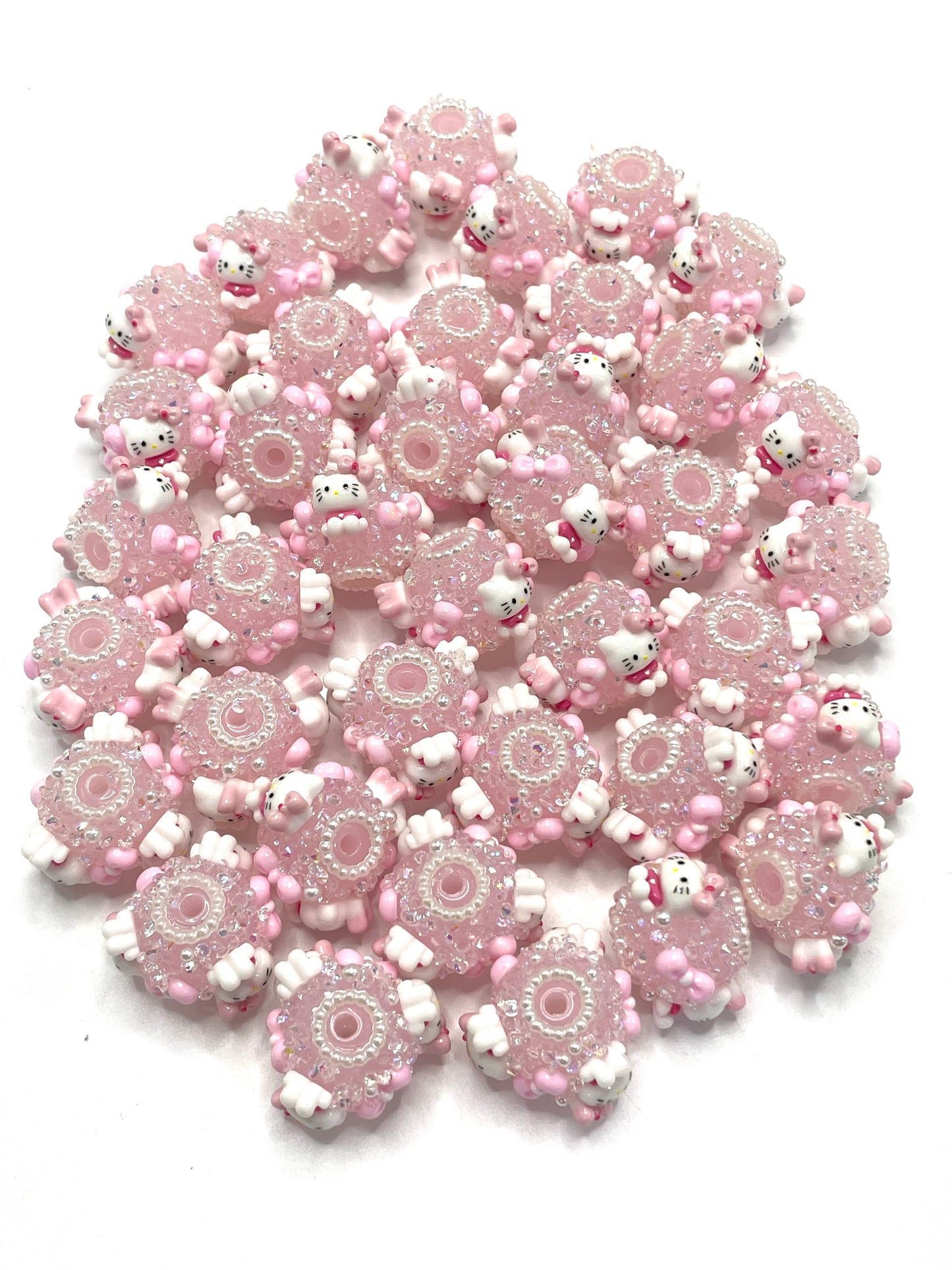 HK Sugar beads Cute bow-shaped sugar beads Cute beads 18mm Random Mix