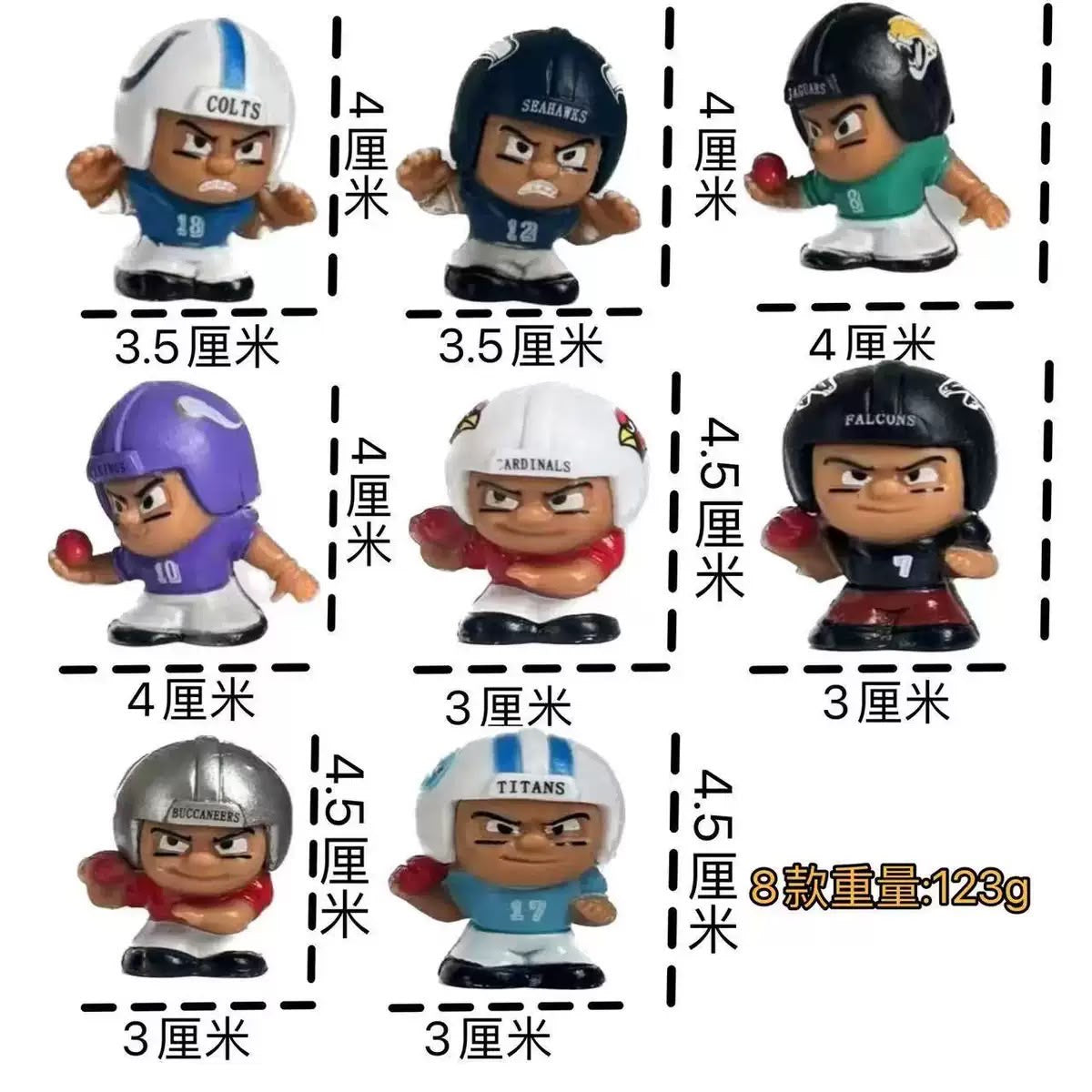 pen topper figure baseball football team doll without hole