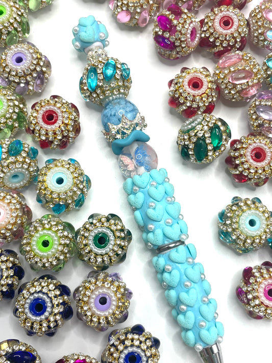 Fancy Beads Chain Pearl gasket Golden Chain mirror 20mm Random Mix
