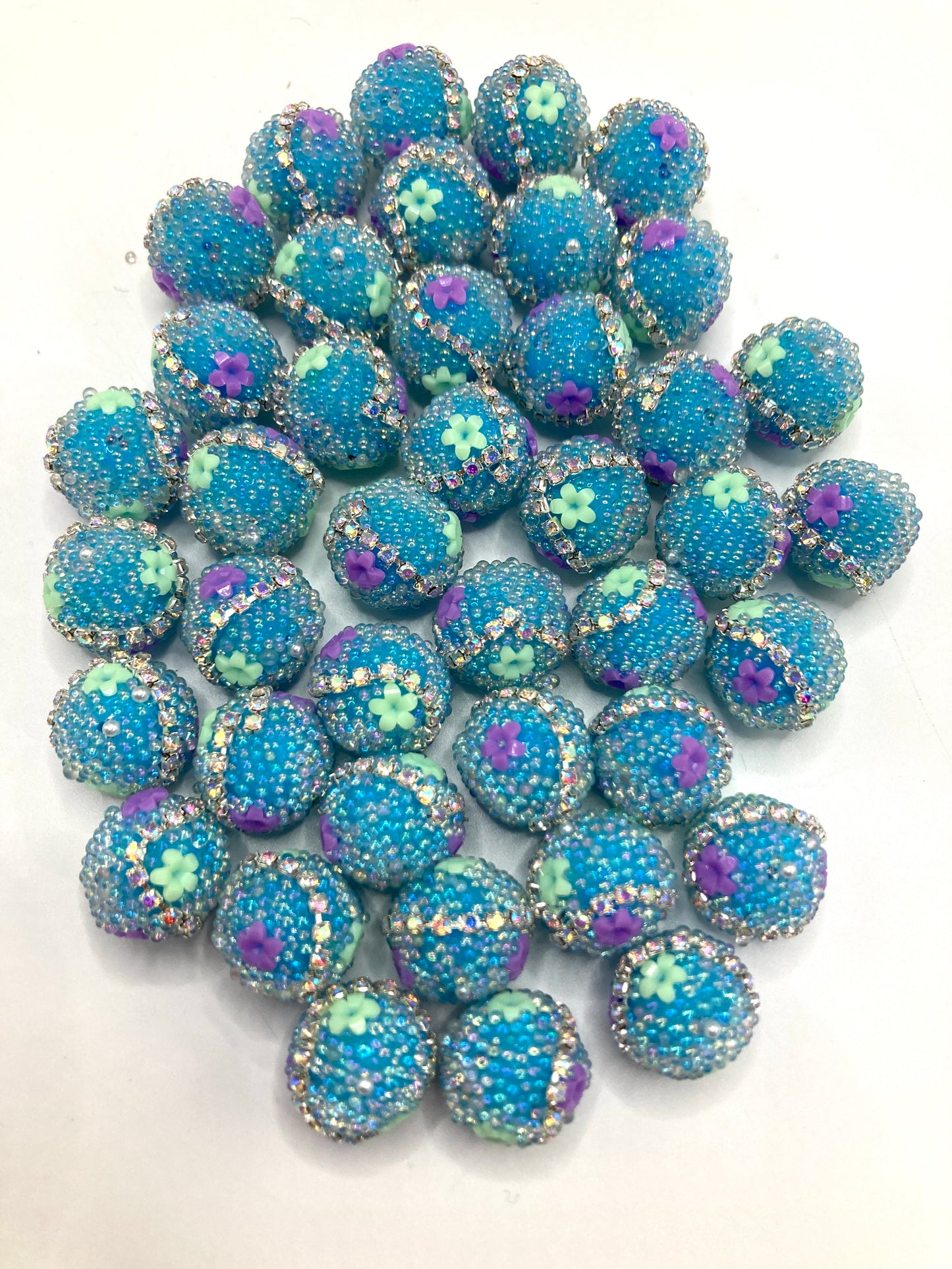 Bubble flowers beads Chain bubble flowers acrylic beads 16mm Random Mix