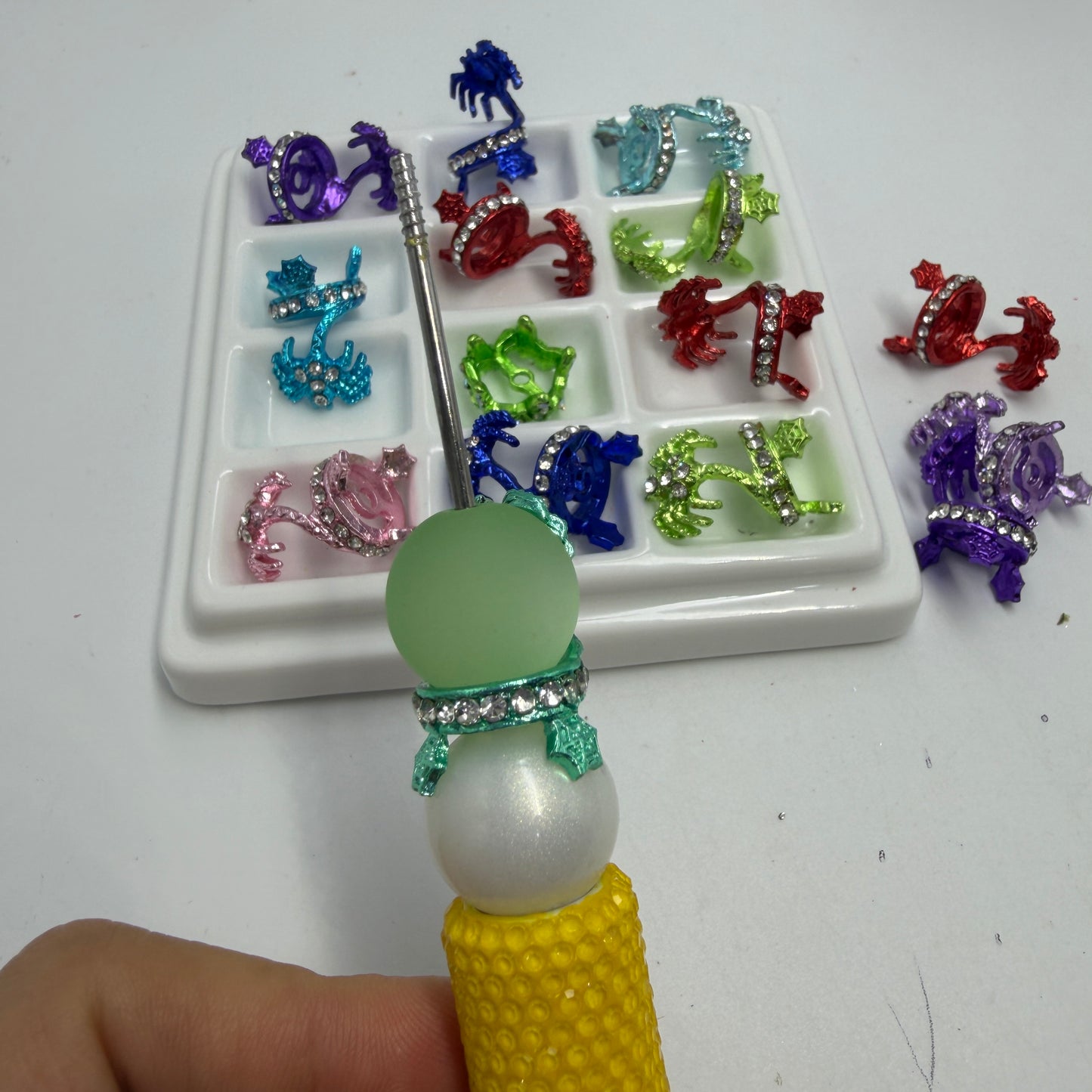 spider bead cap colorful bead cap with rhinestone