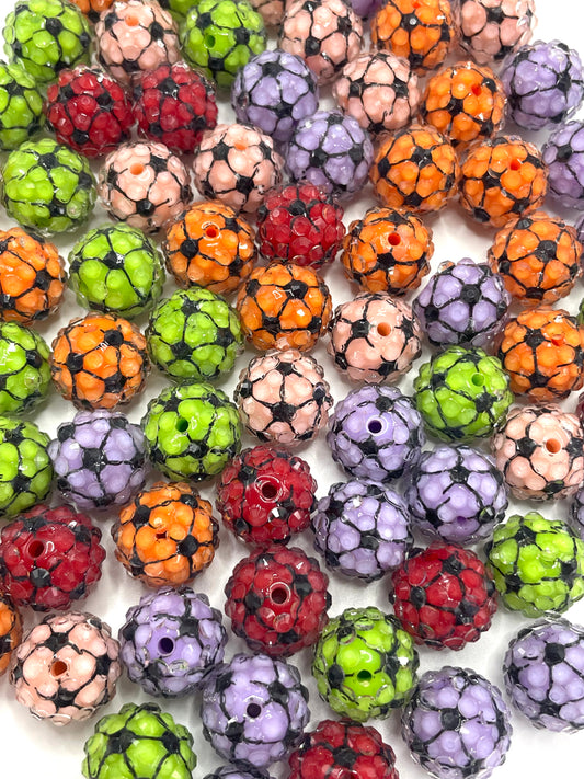 Acrylic beads jelly Colored rubber ball acrylic DIY beading 16mm