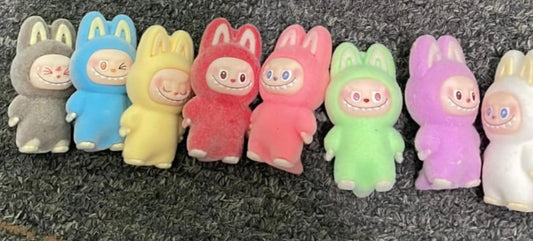 Labu pen topper character flocked material figure