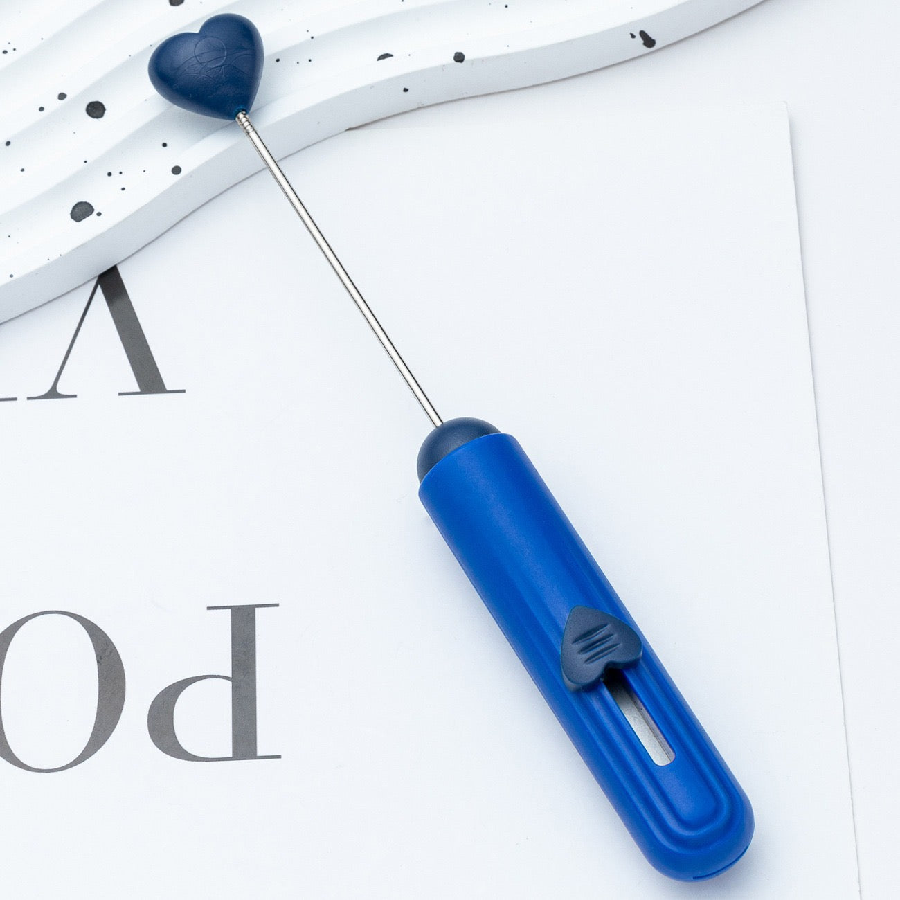 Diy beadable beaded box opener cutter package opener with heart shape top