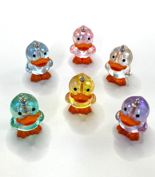 Acrylic pendant Unicorn Duck Transparent multi-color acrylic pendant Random Mix Wide:26 High:37