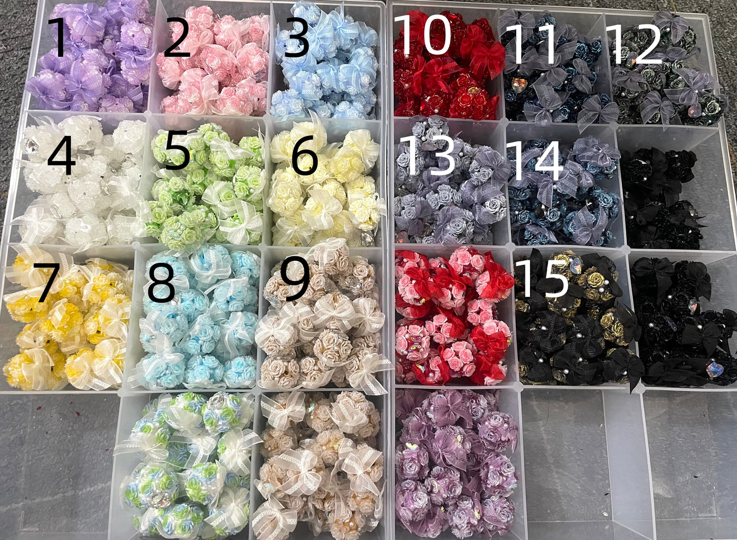 Rose bead Flower bead Beaded bow Heart Rhinestone Flowerbead bow flower bead ,flower bow bead