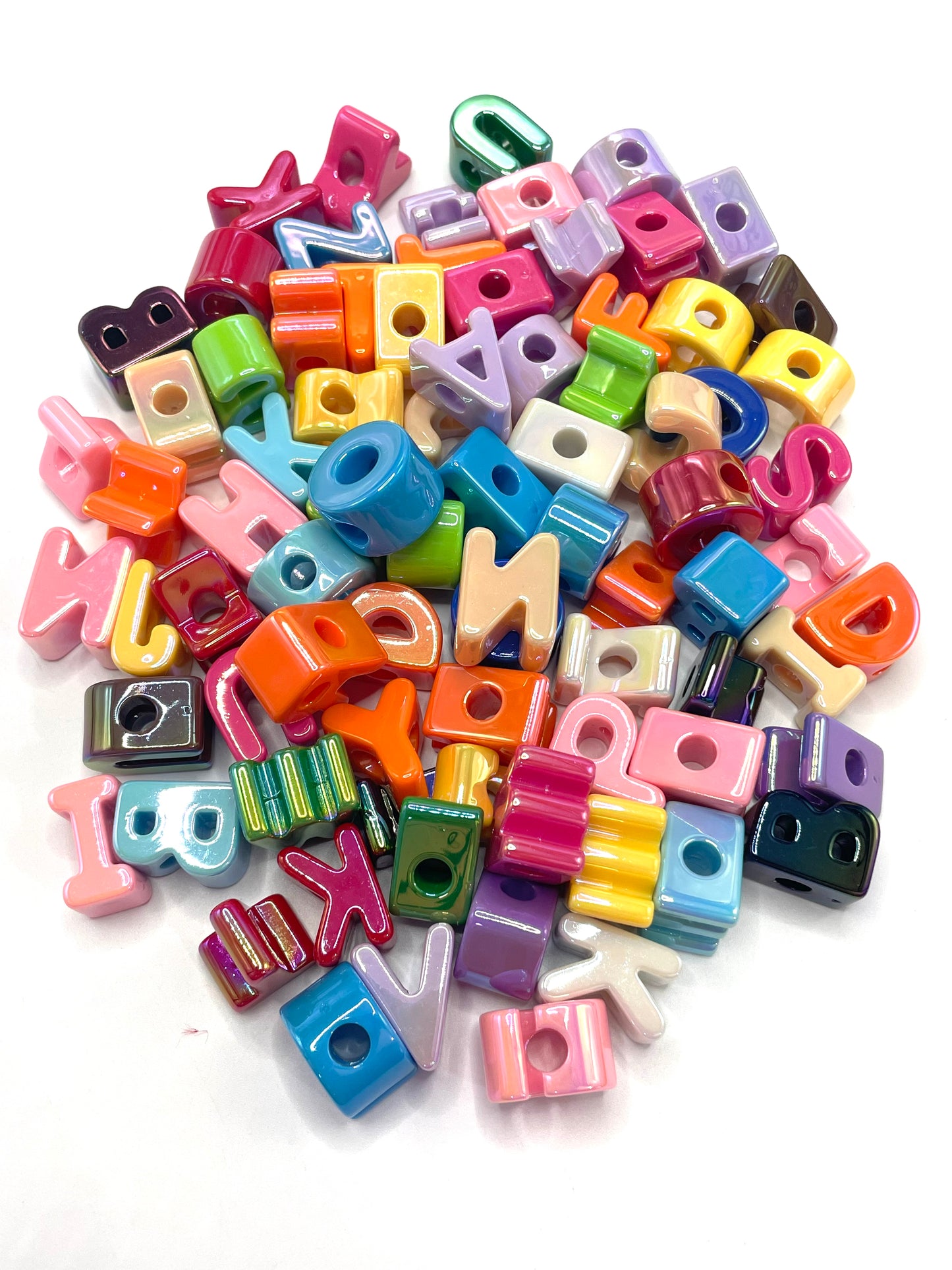 Acrylic beads Acrylic letters uv Can be worn as a bracelet or strung together as a necklace.