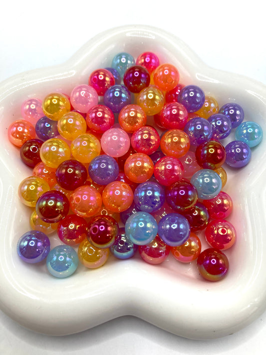Acrylic beads Colored acrylic UV beads Candy colors Random Mix 16mm #7