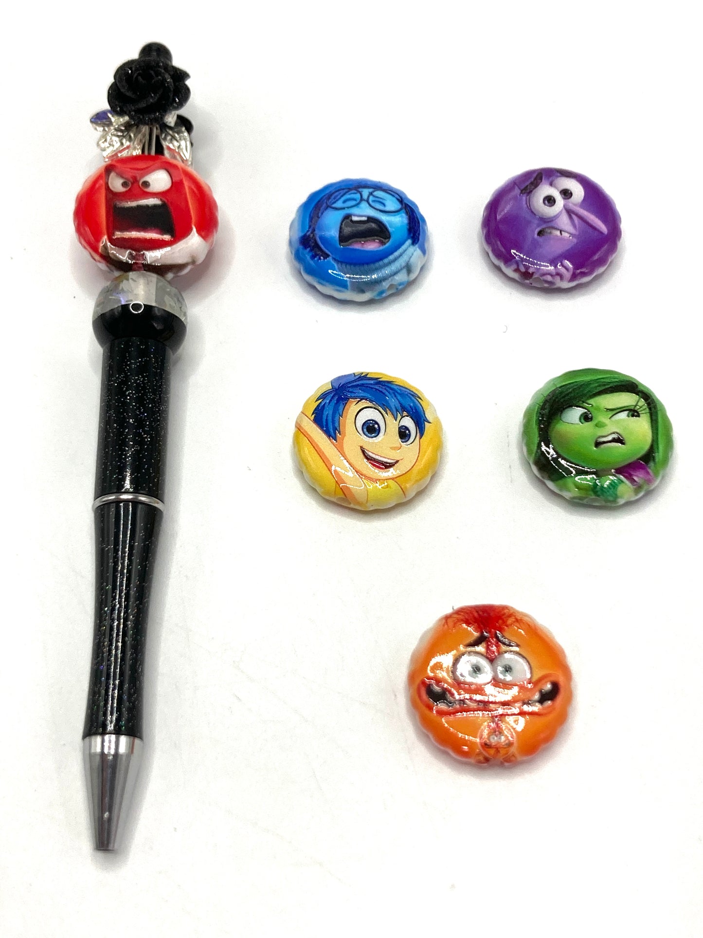 Brain Squad Round cartoon character acrylic bead stringing project Random Mix 20mm