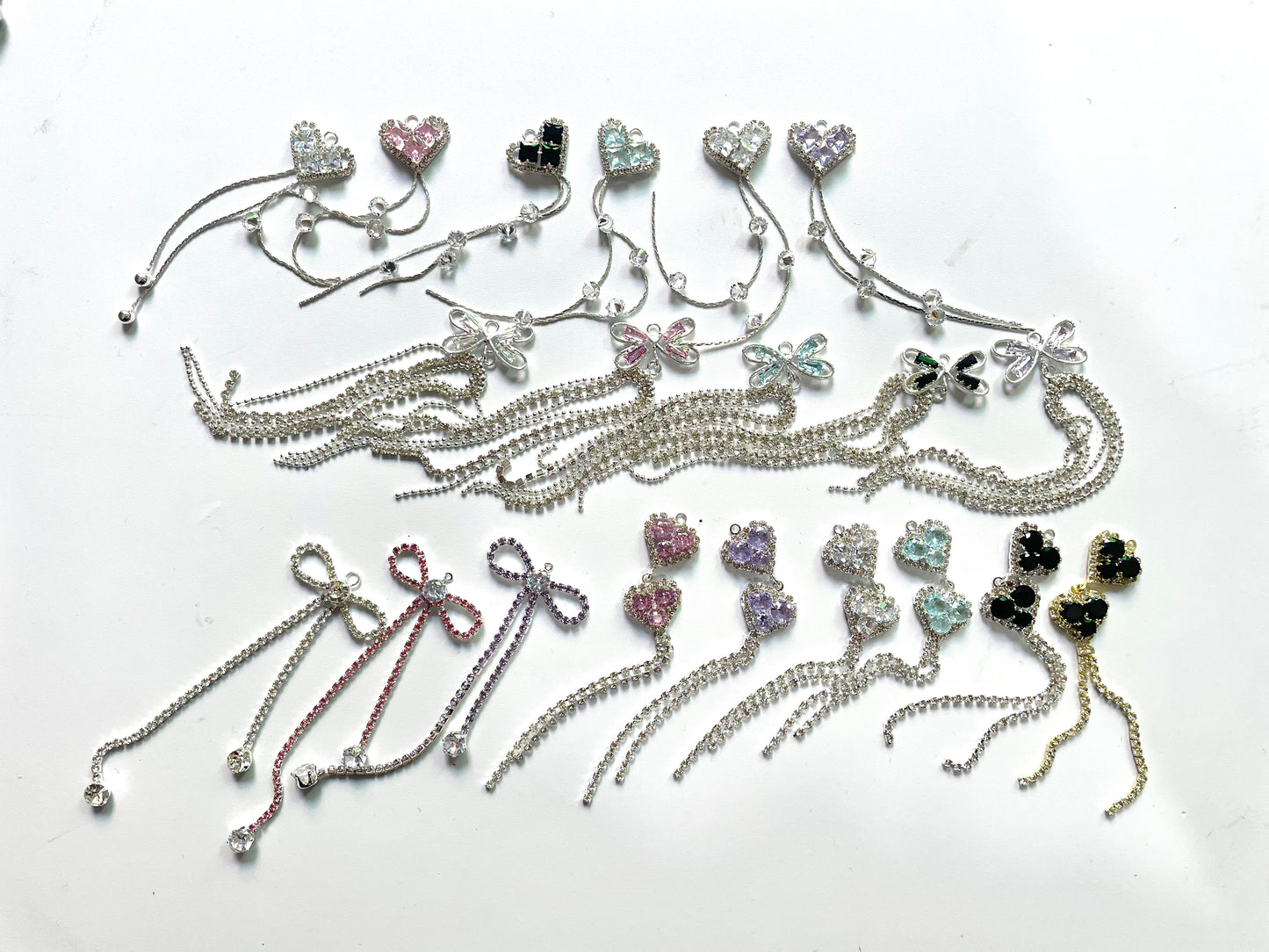 Pendant  Heart DIY accessories Bead DIY pendant Earrings Random Mix 63mm