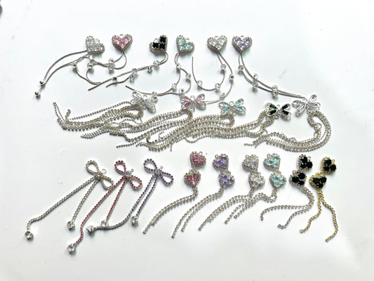 Pendant  Heart DIY accessories Bead DIY pendant Earrings Random Mix 63mm