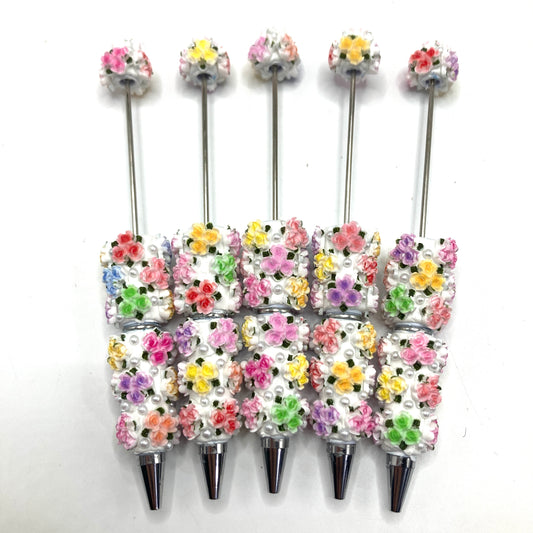 DIY Bead Pen Clay Bead Pencil Multicolored flower pen Random Mix