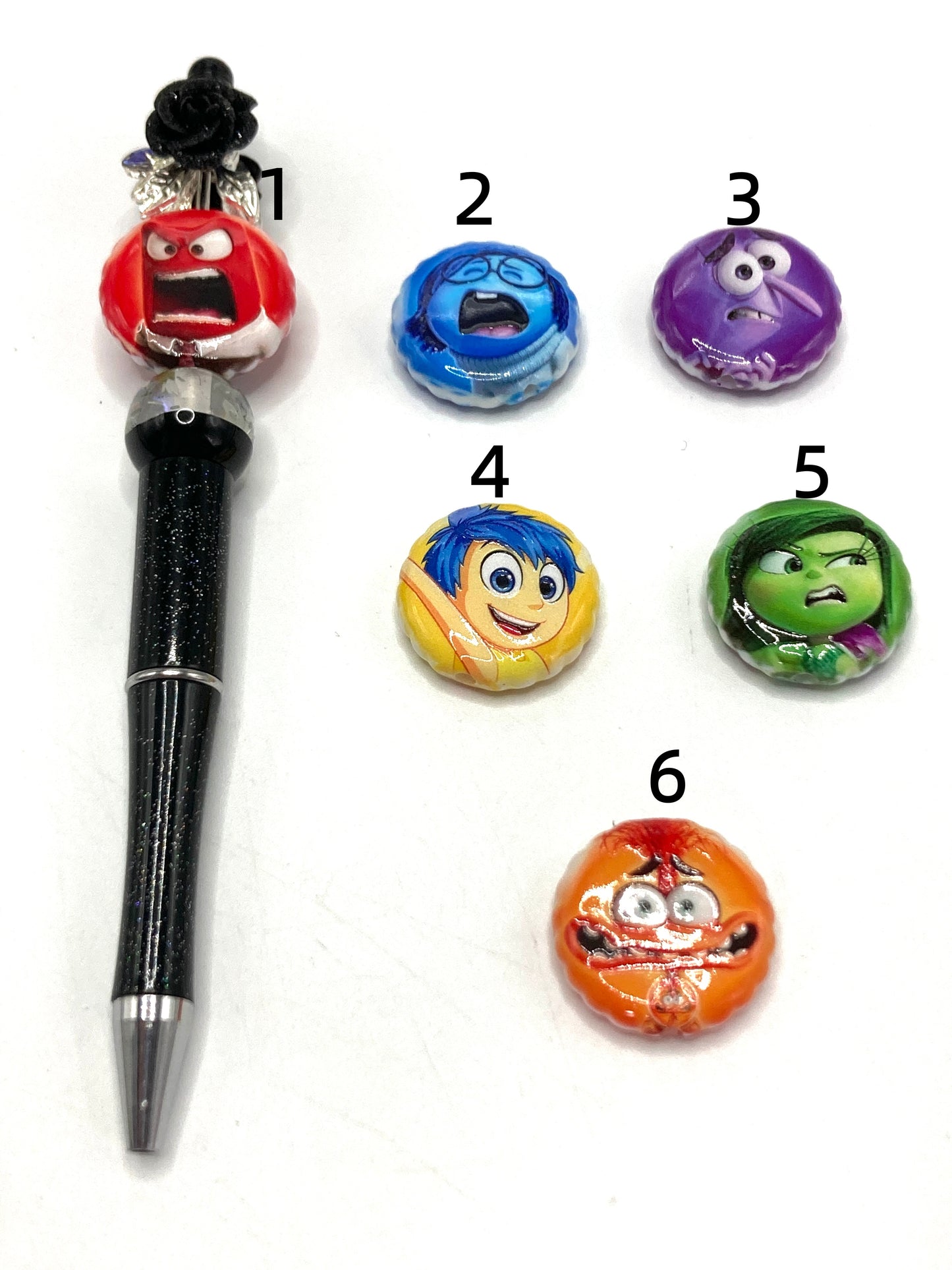 Brain Squad Round cartoon character acrylic bead stringing project Random Mix 20mm