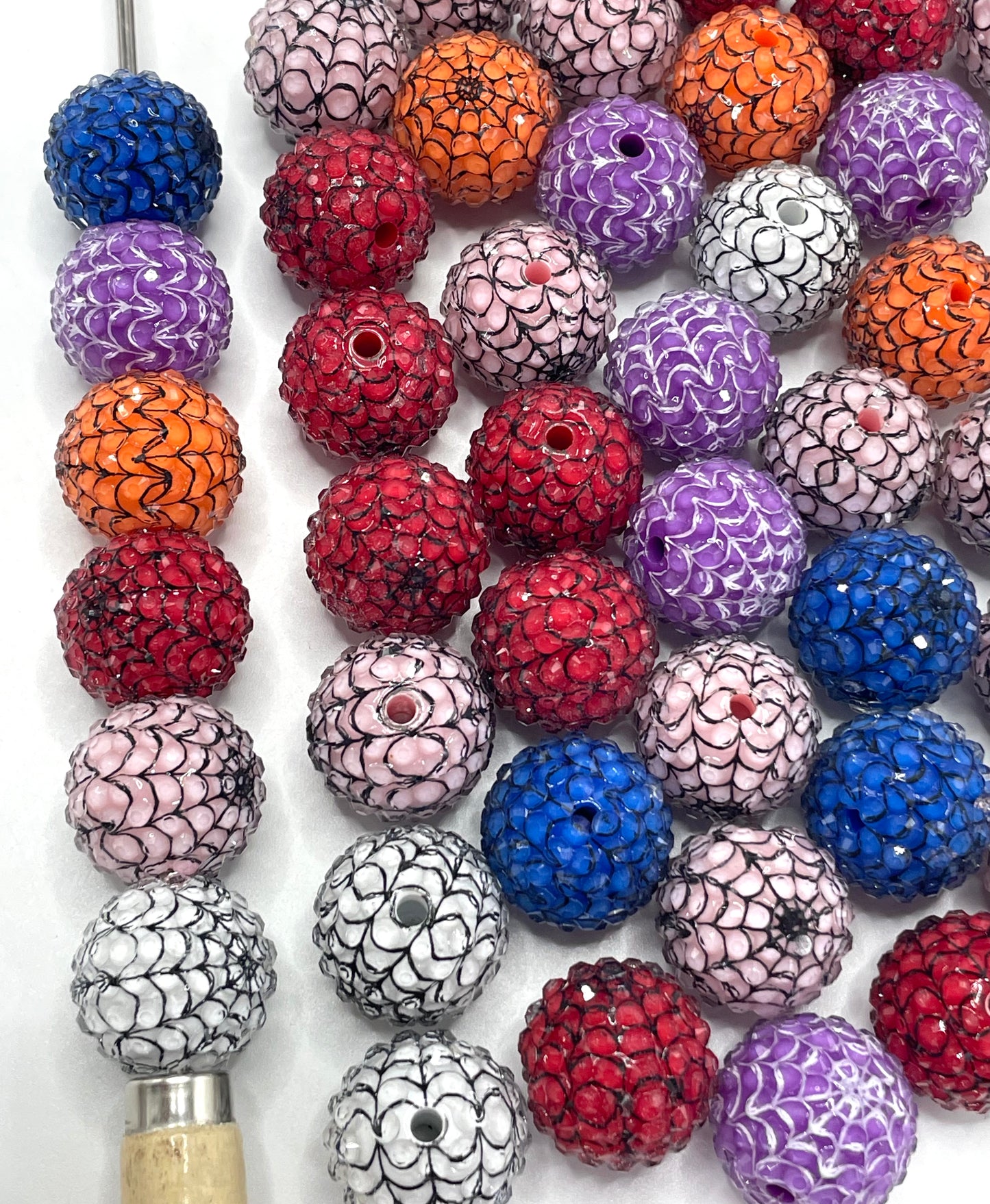 acrylic rhinestone spider net rhinestone for Halloween,20mm