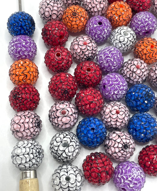 acrylic rhinestone spider net rhinestone for Halloween,20mm