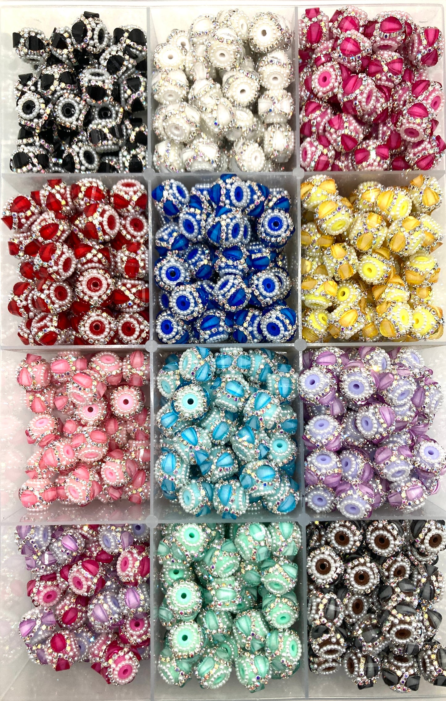 acrylic lantern heart Chain Pearl Heart-shaped rhinestone Bead Pearl gasket Random Mix