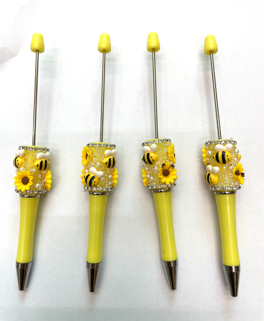 diy pens sunflower pen bee sugar pen rhinestone pens