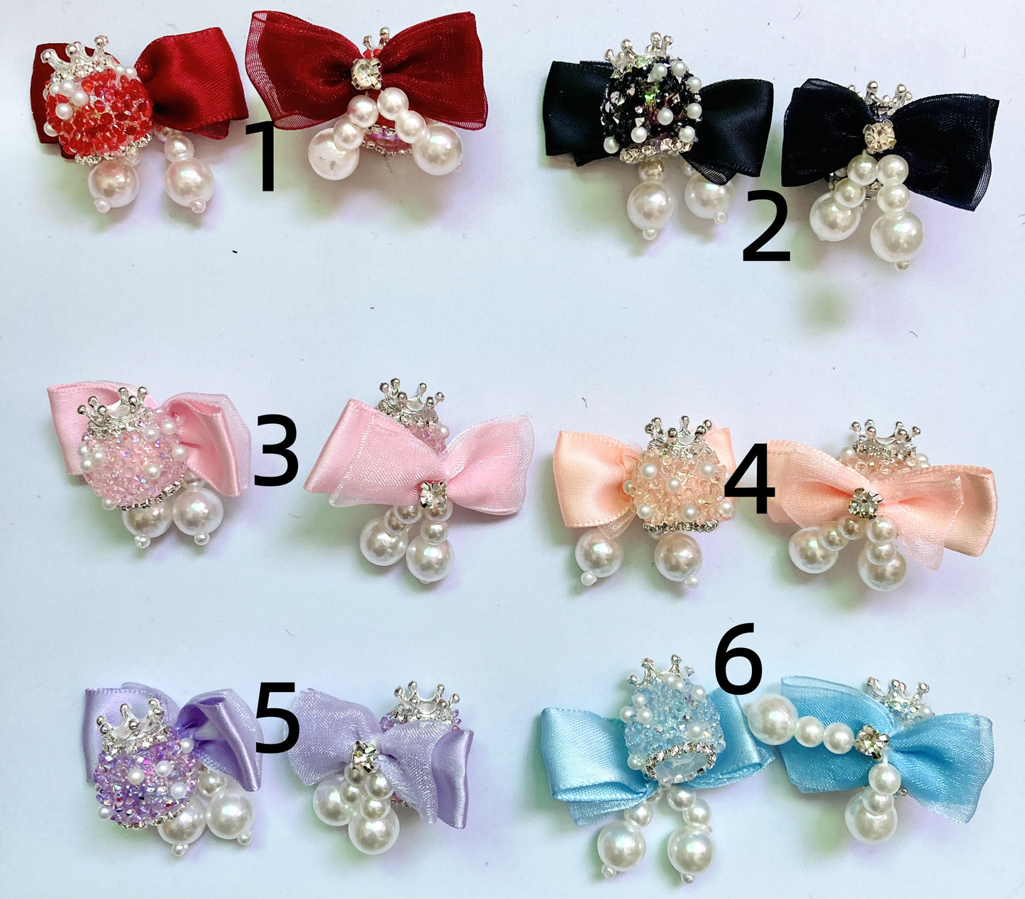 beaded beadable fancy textile bow bead Fancy Beads Crown bow beads Sugar beads Pearl pendant Random Mix