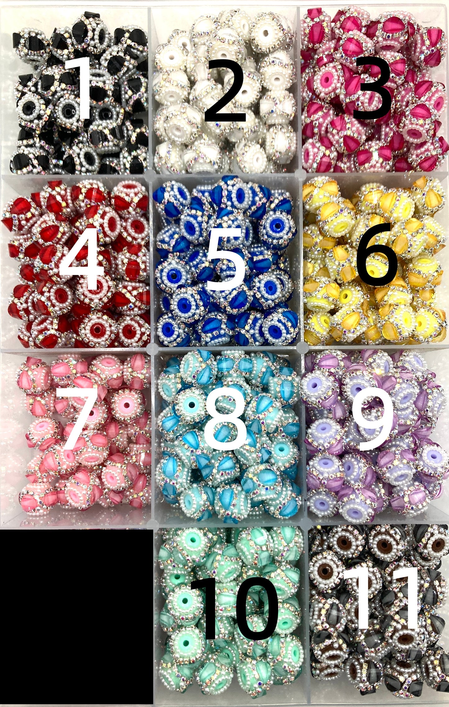 acrylic lantern heart Chain Pearl Heart-shaped rhinestone Bead Pearl gasket Random Mix