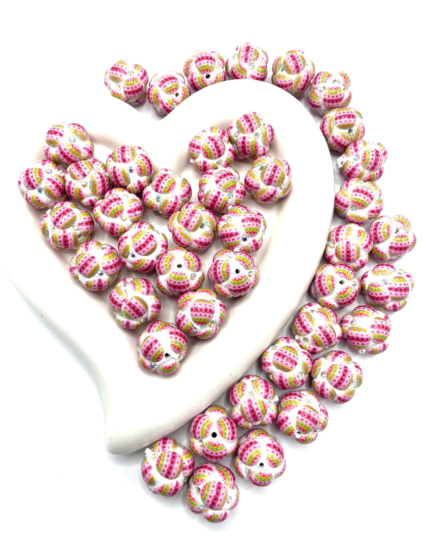 Beadable beaded Easter egg beads and pens