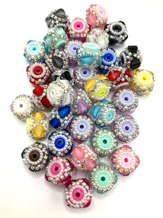 acrylic lantern heart Chain Pearl Heart-shaped rhinestone Bead Pearl gasket Random Mix