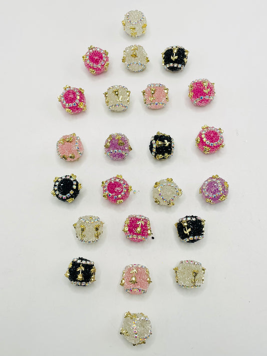 Sugar beads Golden rose multicolour Acrylic sugar beads Random Mix 17mm