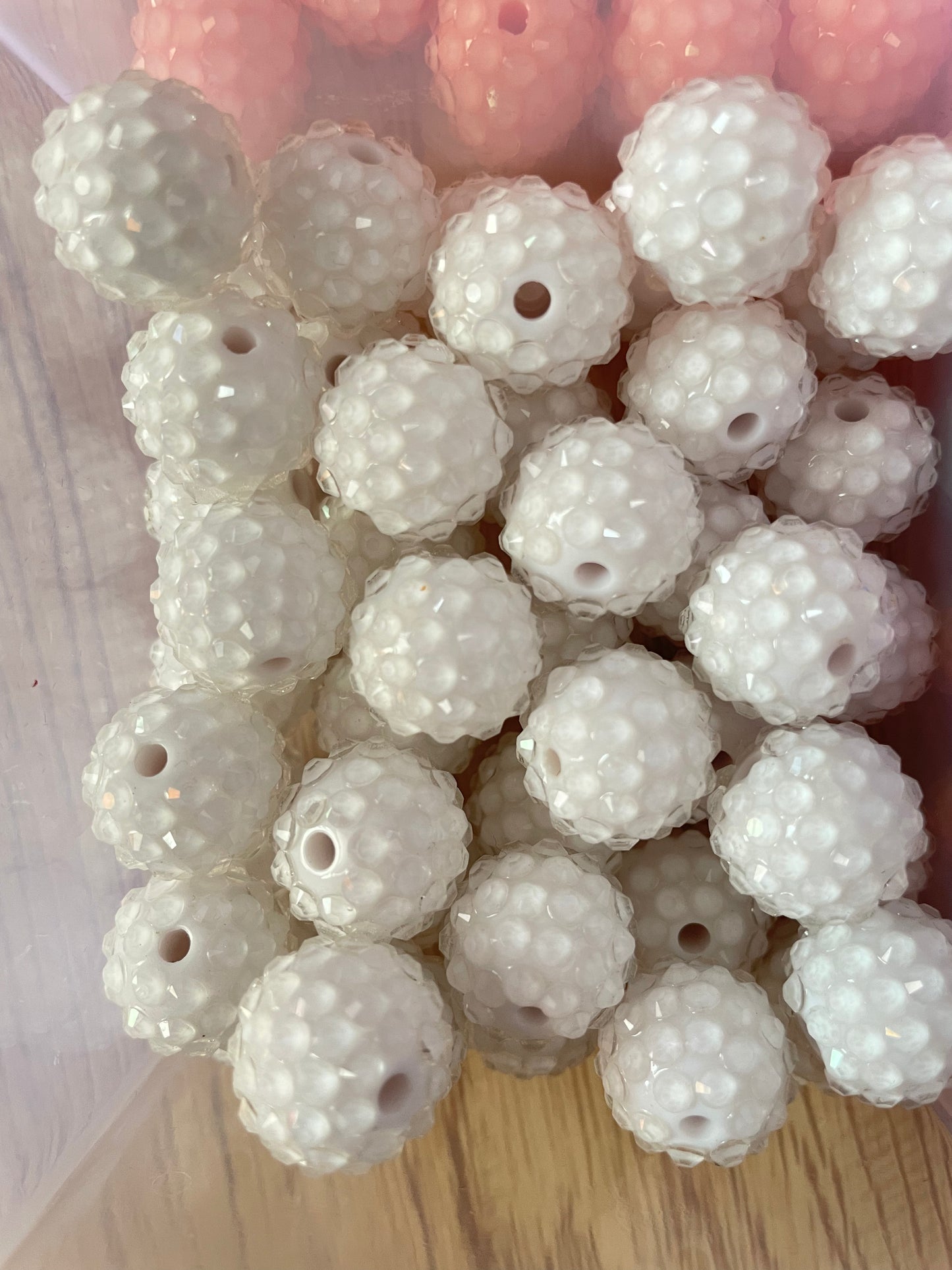 jelly beads Acrylic beads Neon Solid-colored beads 16mm Rhinestone