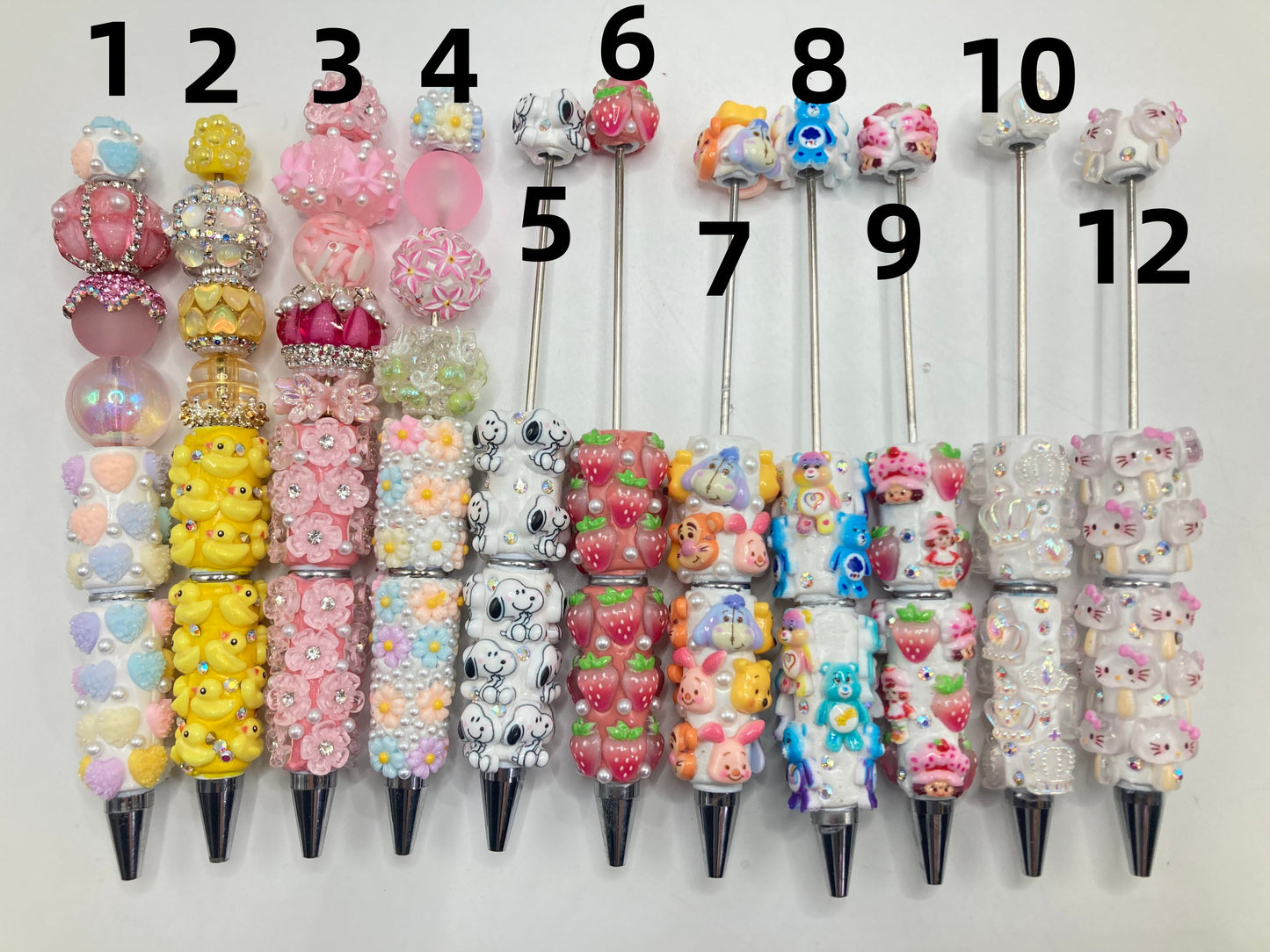DIY Beaded pen Cartoon pen Little Yellow Duck Fruit Pen Animal Pen Various styles of beaded pens