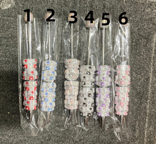 HK Clay pen Cute Anime Pen Multicolored Cute Pen Rhinestone Pen