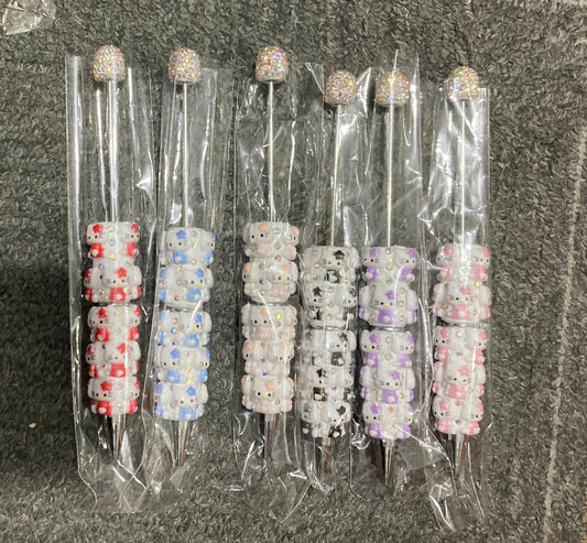 HK Clay pen Cute Anime Pen Multicolored Cute Pen Rhinestone Pen