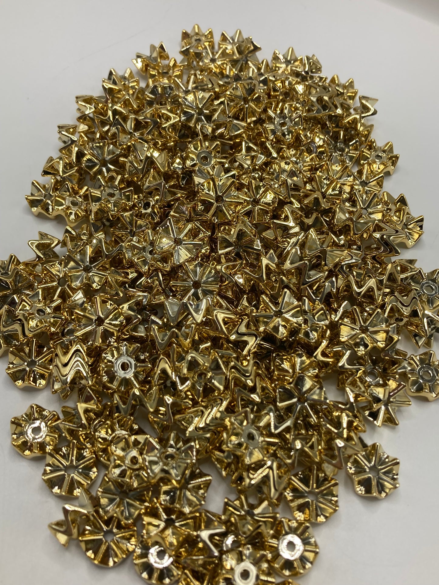 Wave acrylic gasket Acrylic separator Gold and silver colors 16mm zigzag Random Mix