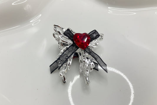 Metallic bowknot Metal Butterfly Ribbon bow Metal butterfly beads bow 32mm