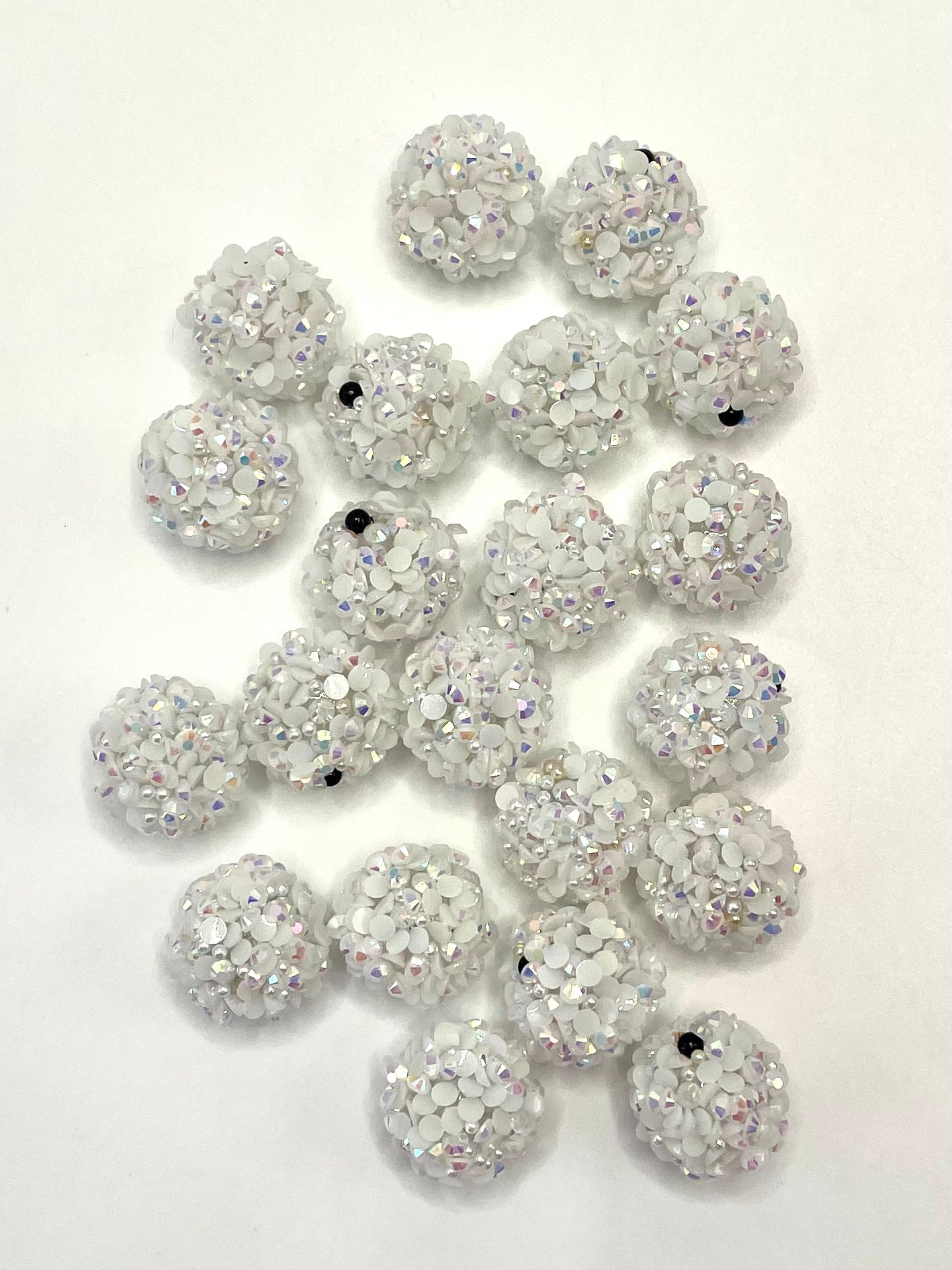 Random Rhinestone White Multicolor Sequin UV Rhinestones with Pearl Rhinestones,Random Mix,18m ...
