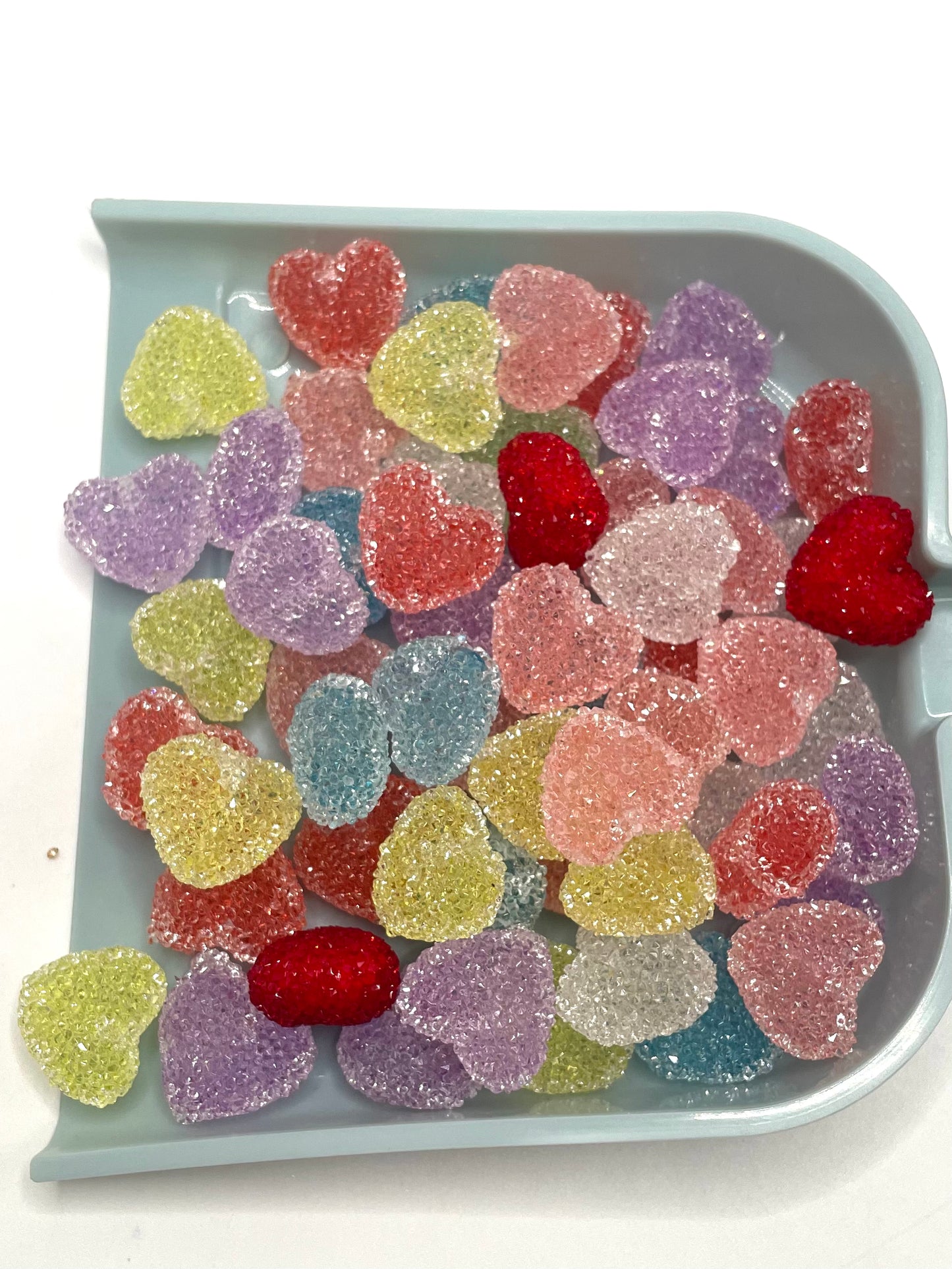 Heart Colorful Acrylic Sugar Beads,Random Mix,19mm