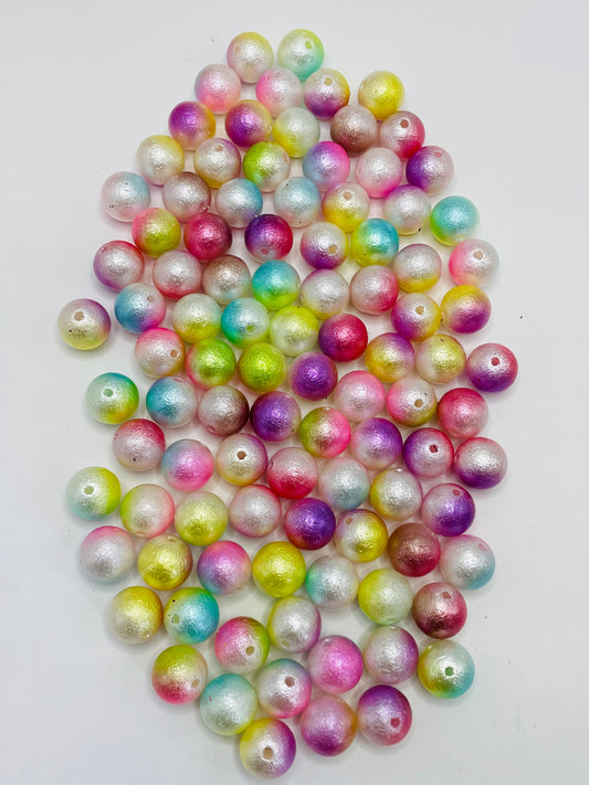 Acrylic bead Gradient crack colored beads Acrylic gradient beads 16mm