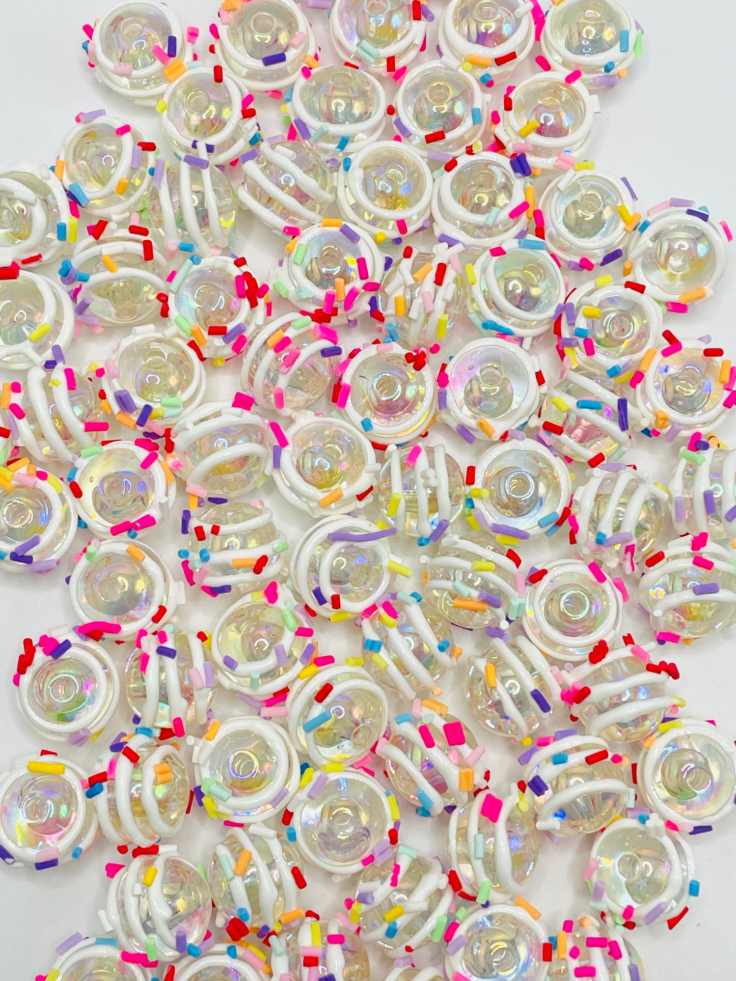 Acrylic bead Hand-painted Multicolor candy Crush hand-painted acrylic beads 19mm