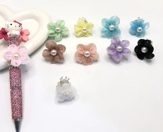 beaded beadable beady textile fabrica with crown bead fancy bead silk bow pillow fancy bead craft with crown organza silk finishing bow ,ornament with pearl and sugar stone, delicate handcraft ,randon mix color