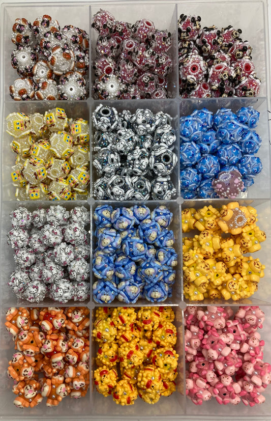 Cartoon characters Acrylic beads Animated character Pearl acrylic beaded necklace Random Mix