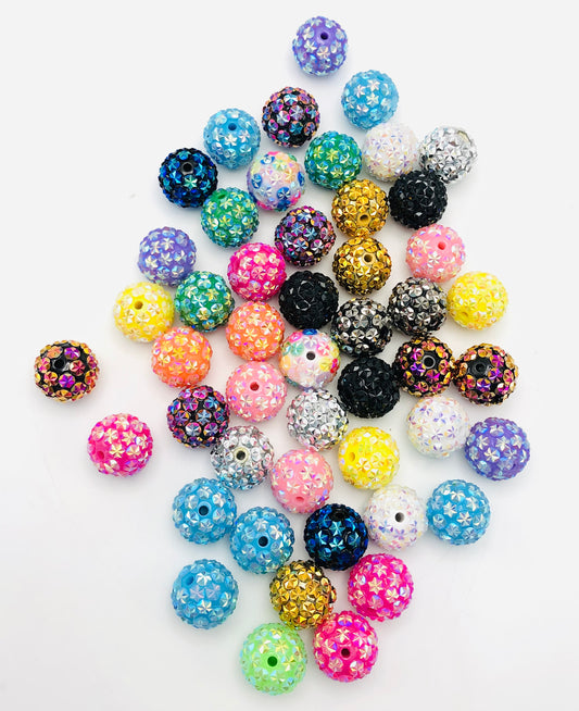 Star rhinestone UV Acrylic rhinestones Bead multicolored Acrylic bead 20mm rhinestone Random Mix