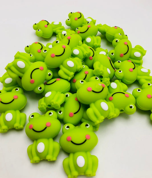 Silicone bead Frog bead Random Mix 23mm