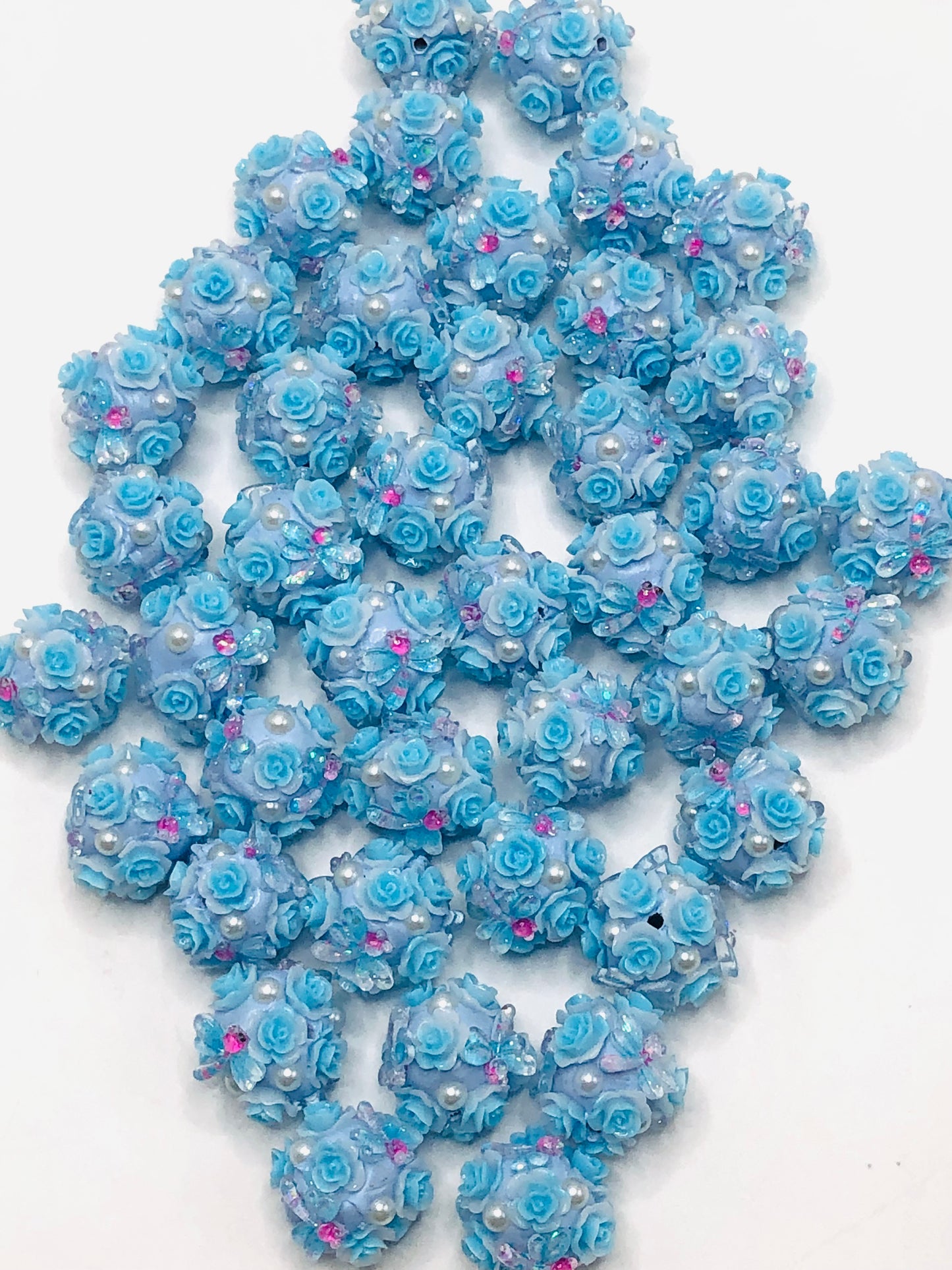 Clay bead  Multicolor clay beads Dragonfly pearl rose clay beads Random  20mmMix Fancy-558