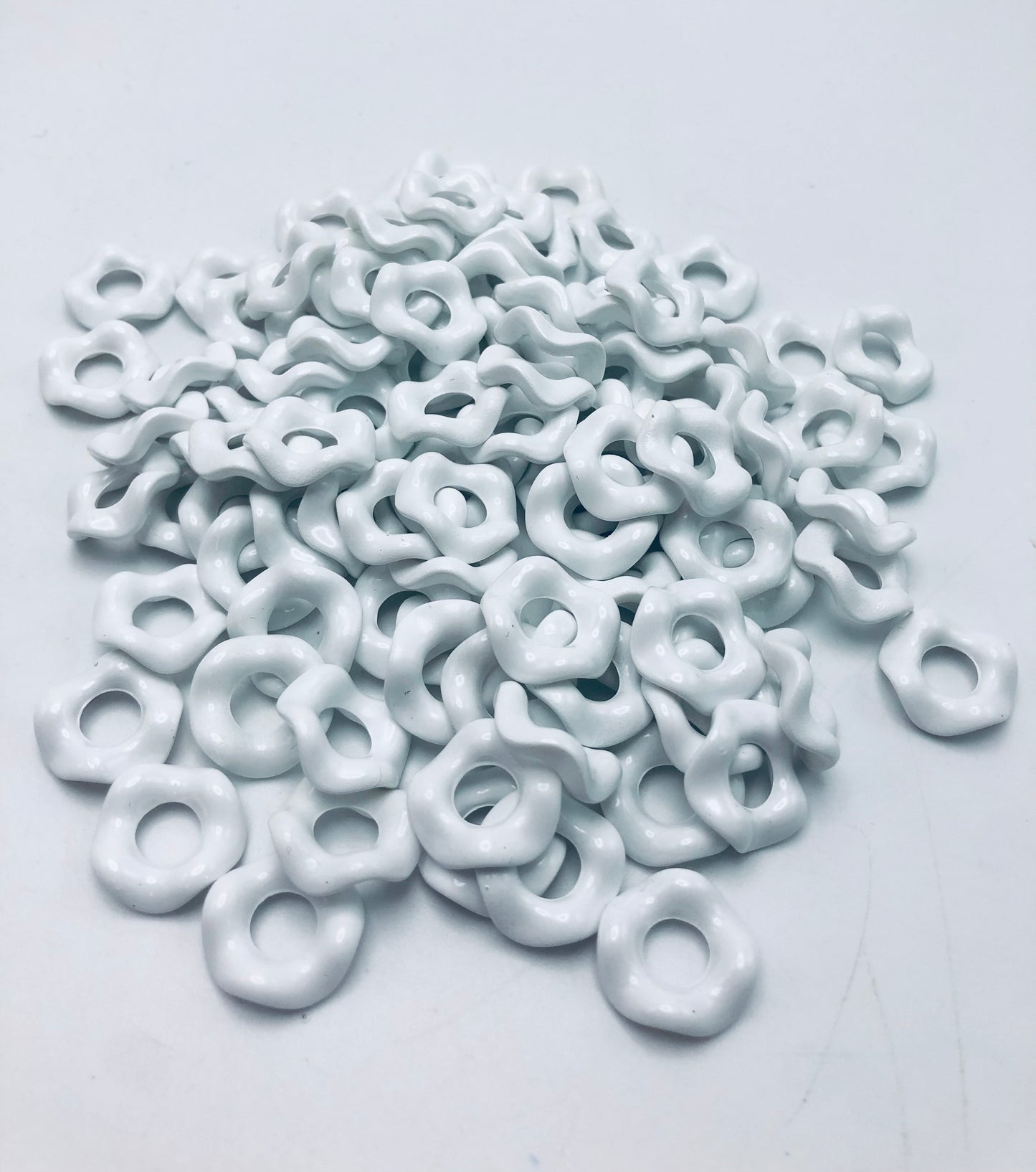 spacer Glossy Wave Shape Acrylic Spacer Beads And Solid Color Random Mix,15mm