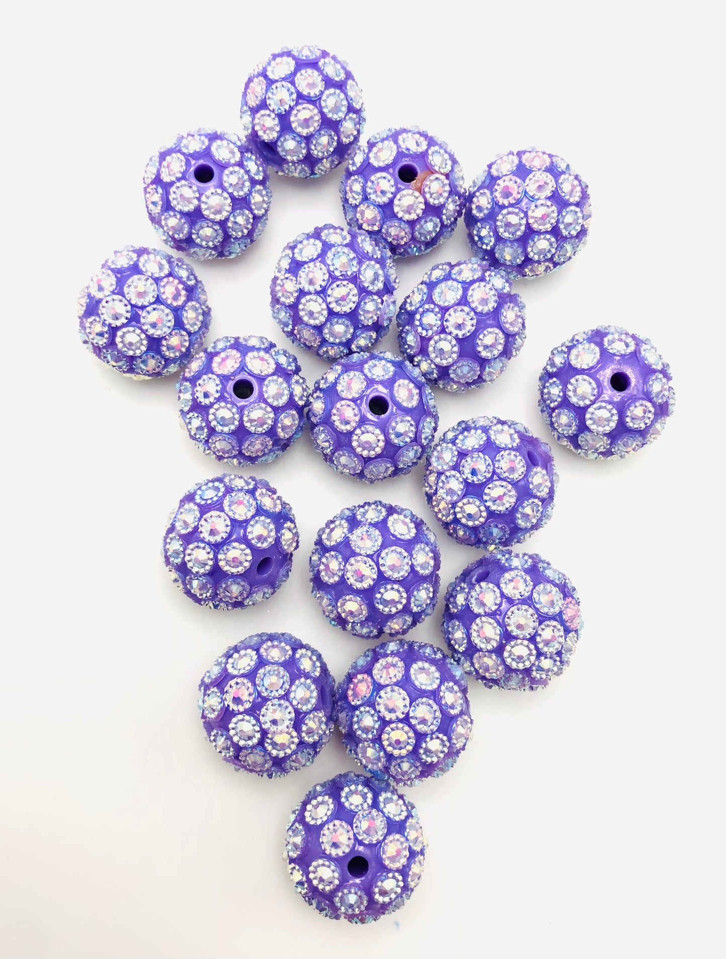 Drill ball UV Acrylic rhinestones Bead multicolored Acrylic bead 20mm rhinestone Random Mix 20mm