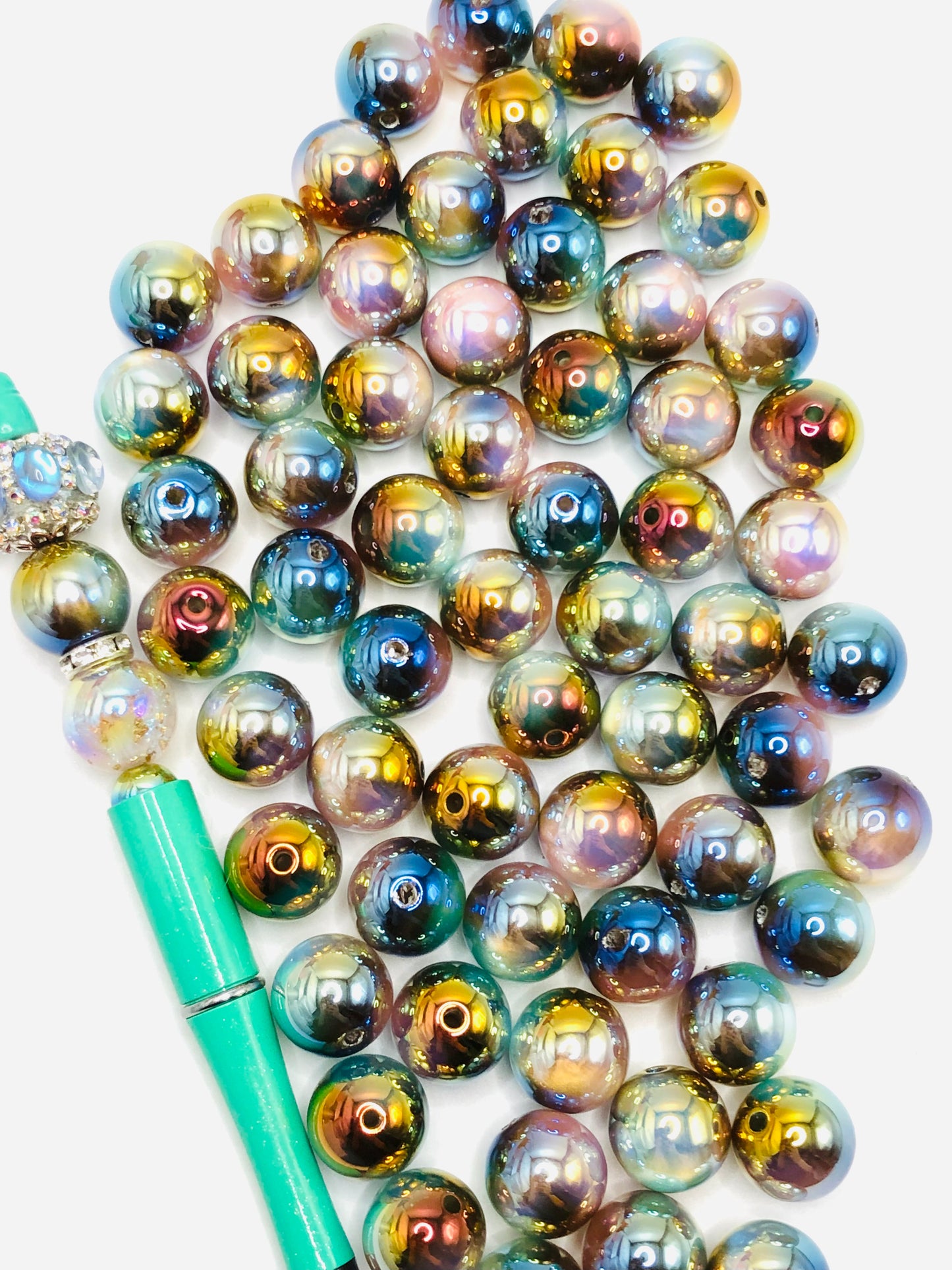 Acrylic bead UV Gradient cat eye beads Cat's eye beads Random Mix 16mm