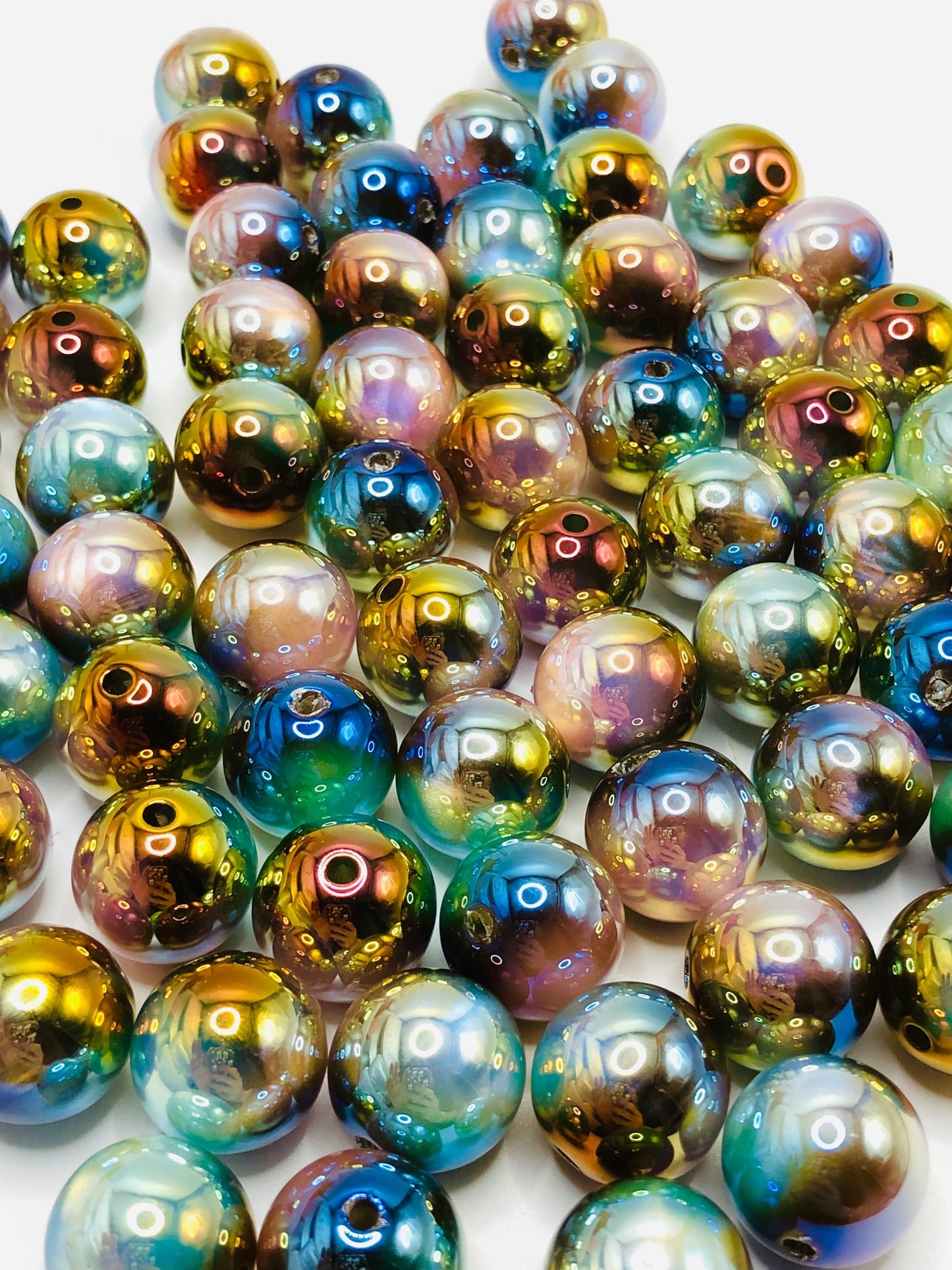 Acrylic bead UV Gradient cat eye beads Cat's eye beads Random Mix 16mm