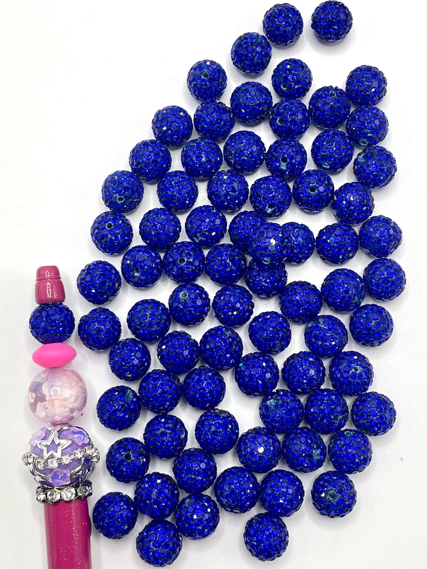 Clay Spacers Beads with colorful Rhinestones,12mm