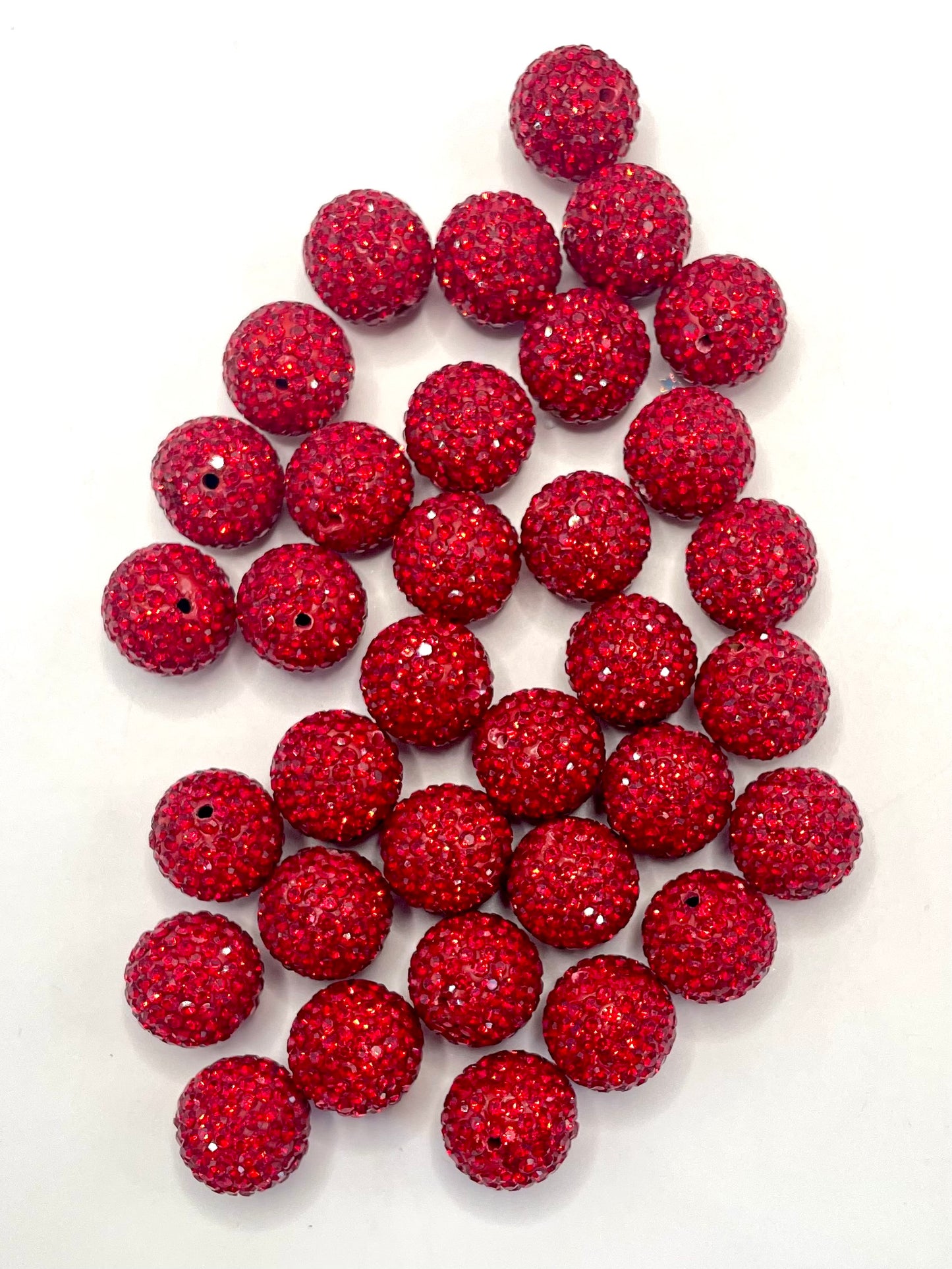 Clay  Beads with colorful Rhinestones,16mm